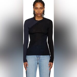 Victoria Beckham Spiral Long Sleeve T-Shirt